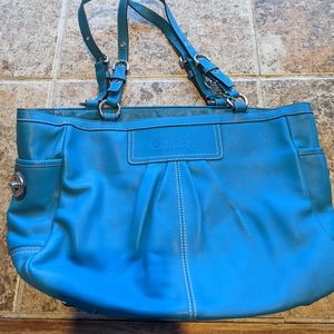 Teal Coach Purse Shoulder Bag